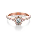 Pierścionek z różowego złota z diamentami AJPZ_076